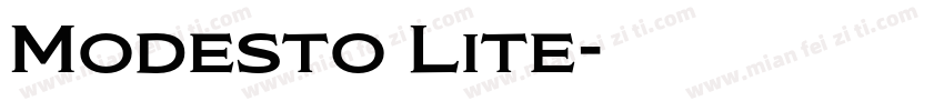 Modesto Lite字体转换